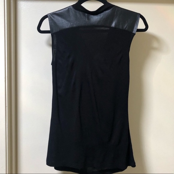 Cynthia Rowley Faux Leather Shoulder Tank - Picture 3 of 7
